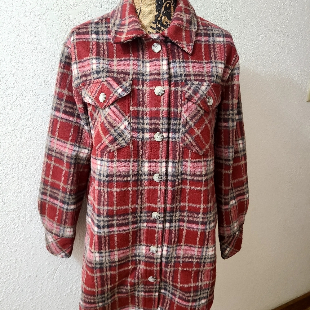 Gentle Fawn Plaid Utility Jacket/Shacket Women's Size XS Multicolor